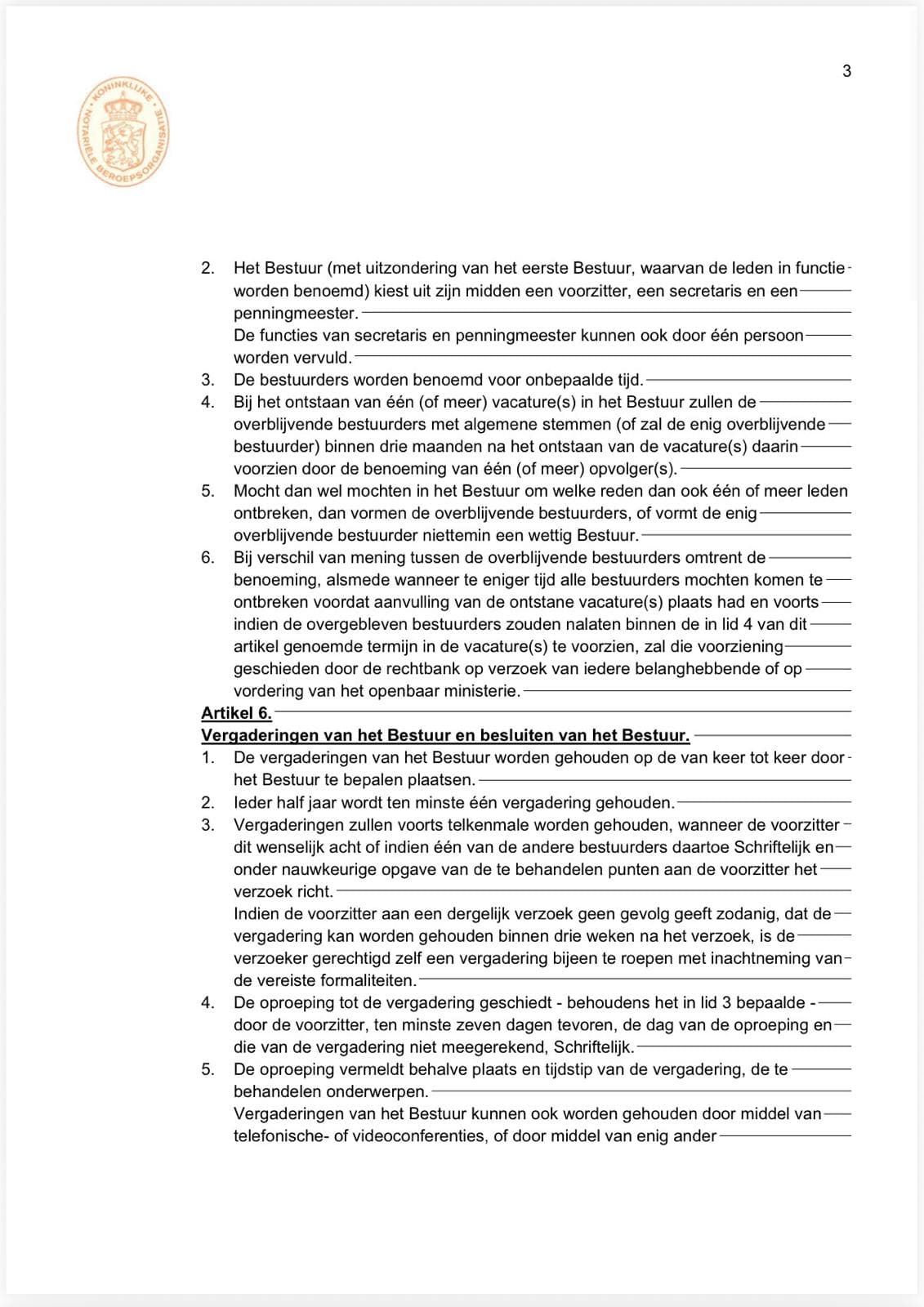 Statuten pagina 3 van 9