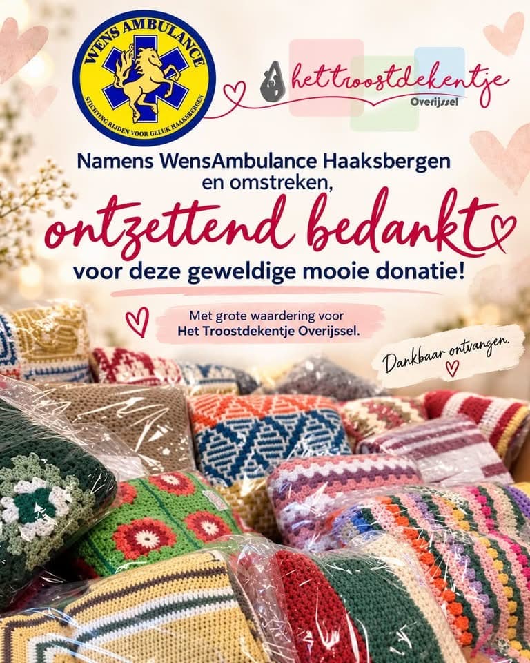 đź’› Een warm gebaar van Het Troostdekentje Overijssel