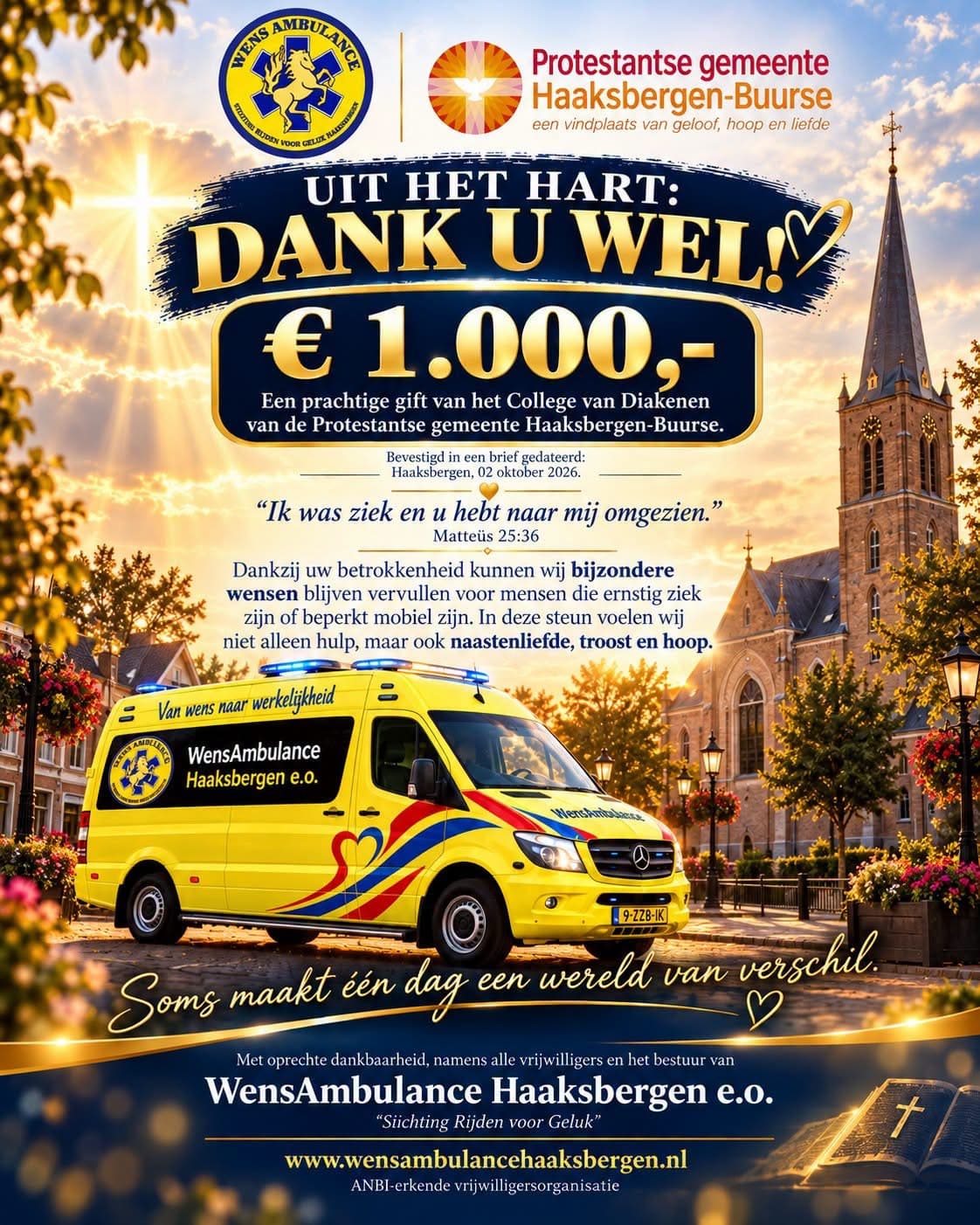 đź’› Een mooie gift van de Protestantse gemeente Haaksbergen-Buurse