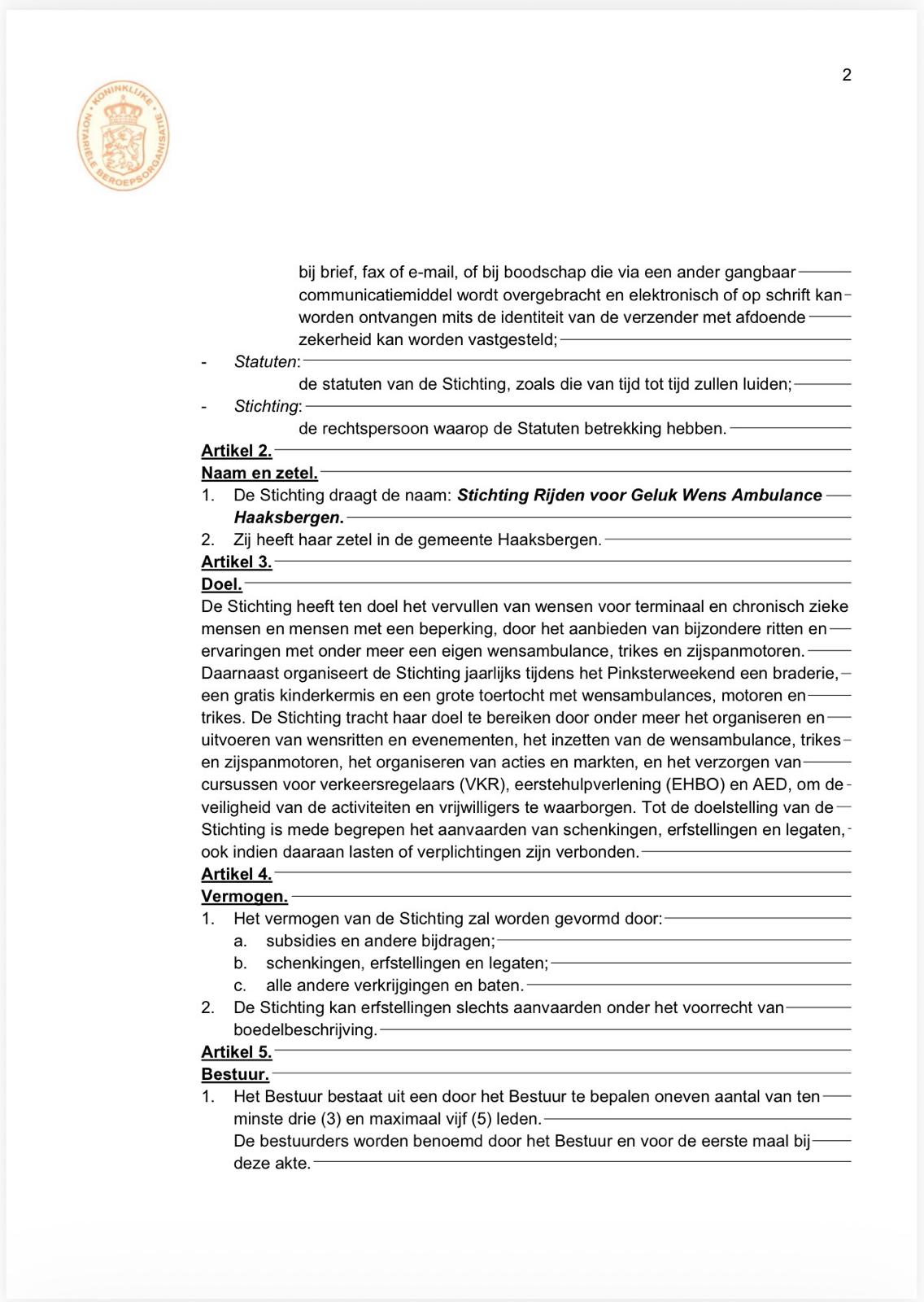 Statuten pagina 2 van 9