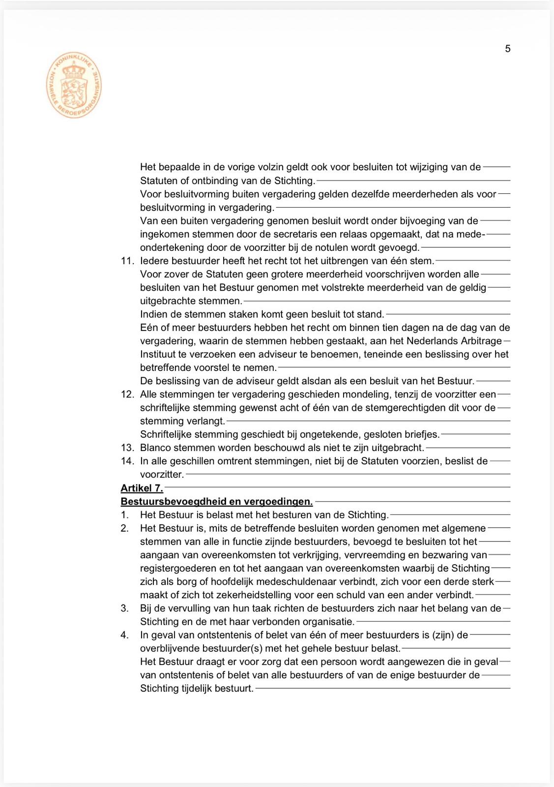 Statuten pagina 5 van 9